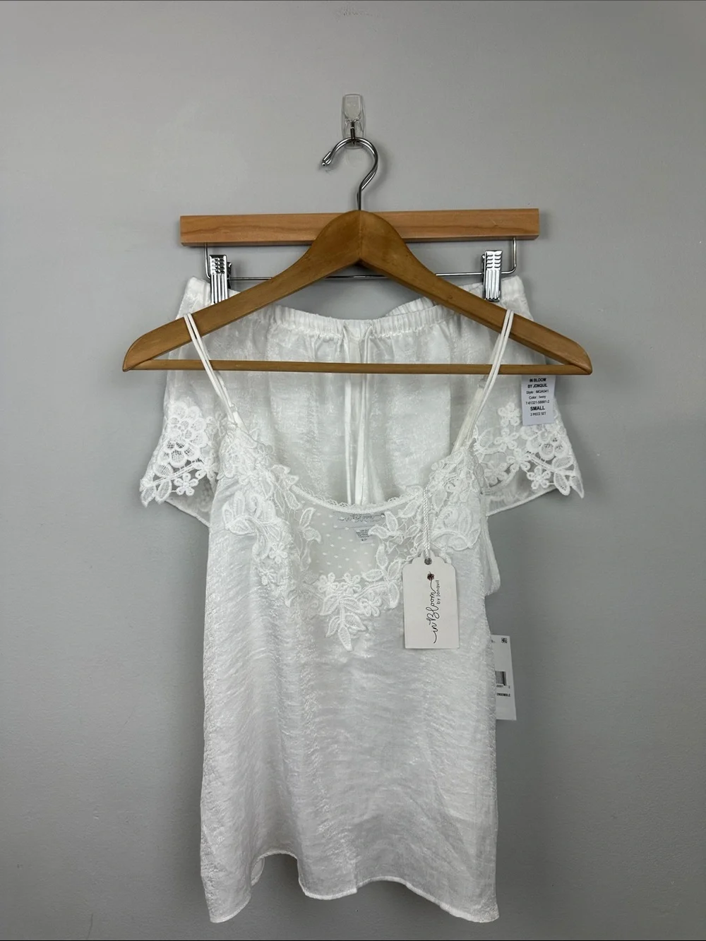 NWT In Bloom by Jonquil - Satin & Lace Shorty Coordinating Pajama Set Sz S